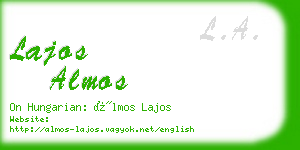 lajos almos business card